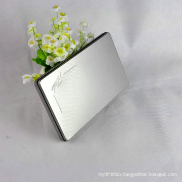 Silver Rectangular Storage Metal Tins